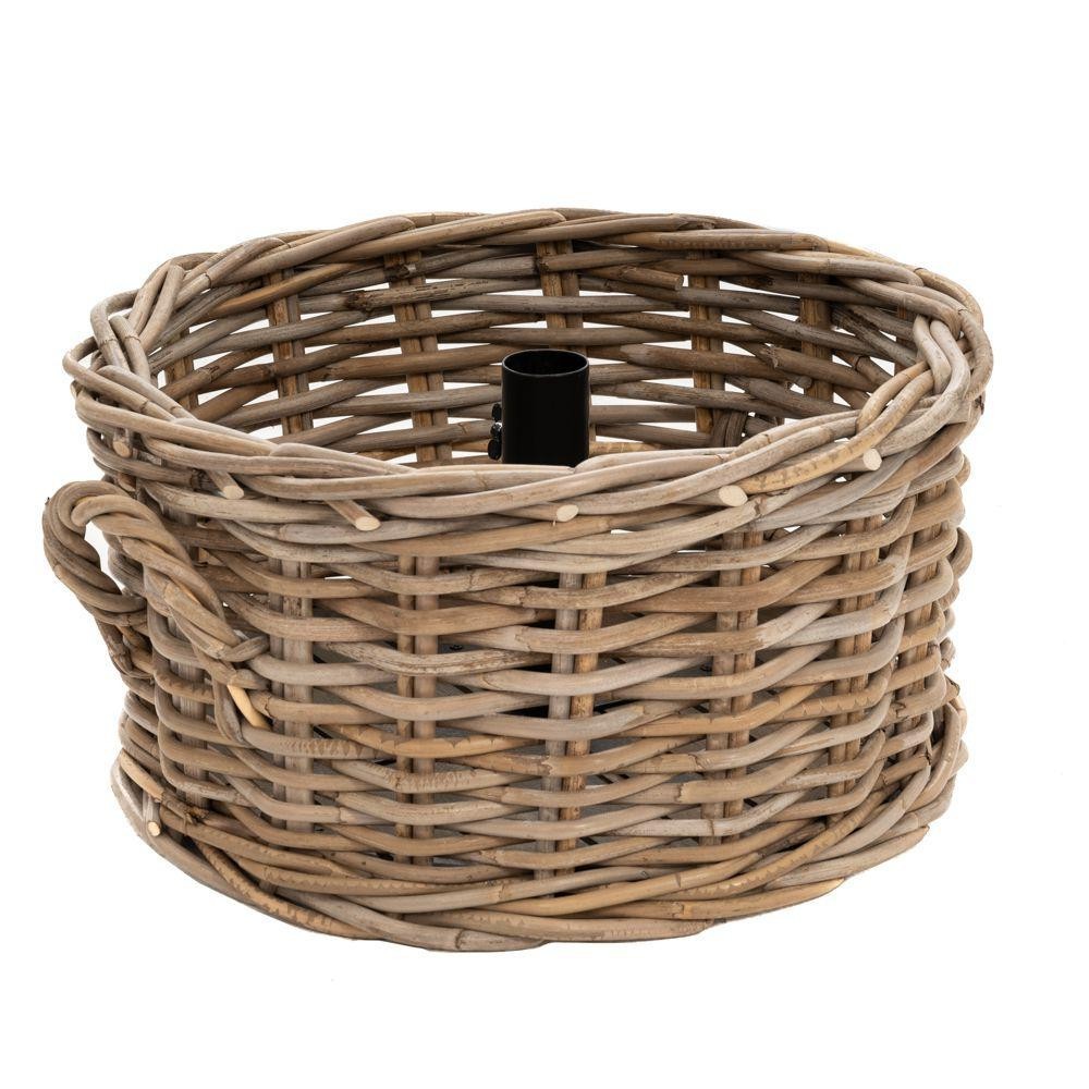CONTENITORE RATTAN GRIGIO D.48X25CM.